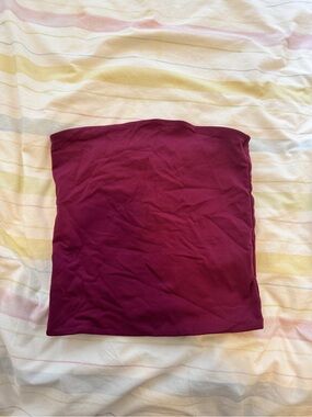 Babaton Burgundy Tube Mini Skirt